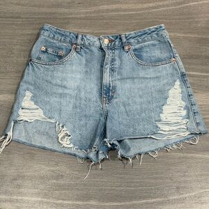 Topshop Distressed Jean Shorts Women’s 8